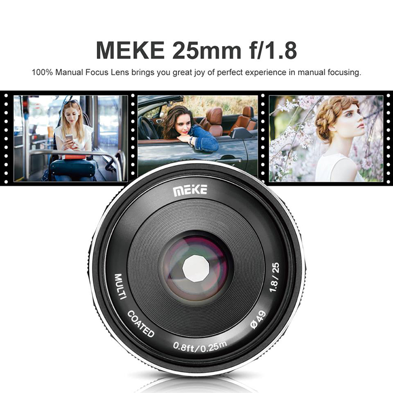 Lens MEIKE 25mm F1.8 Manual Focus for Fuji X-Mount